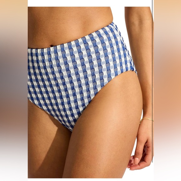 Seafolly High Waisted Full Coverage Low Legline Bikini Bottom 12/606-10 - Picture 4 of 5